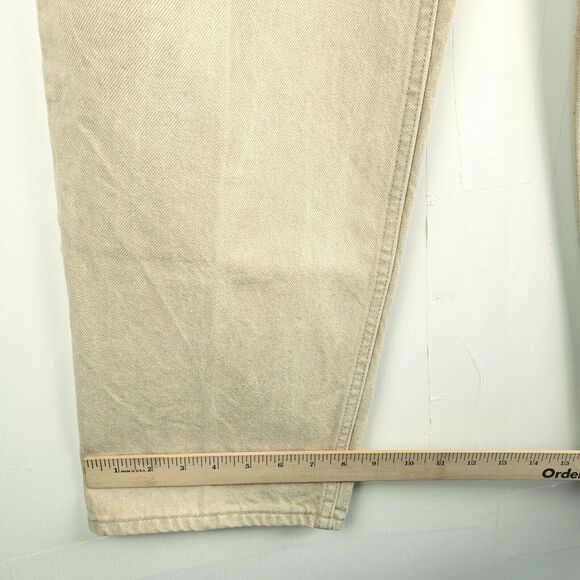 Levi's 550 Jeans Size 39x30 Tan Relaxed Fit Vintage Made in USA 100% Cotton - Picture 2 of 12